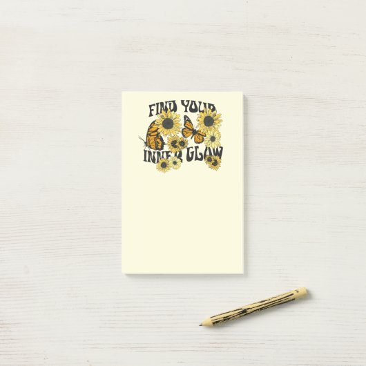  vlinder | Zoek uw binnenste gloed Post-it® Notes (Op bureau)