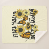 vlinder | Zoek uw binnenste gloed Sherpa Deken (Voorkant (horizontaal))