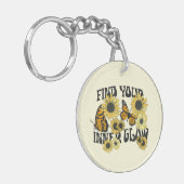 vlinder | Zoek uw binnenste gloed Sleutelhanger (Voorkant Links)