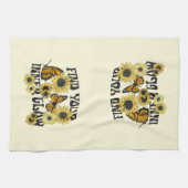  vlinder | Zoek uw binnenste gloed Theedoek (Horizontaal)