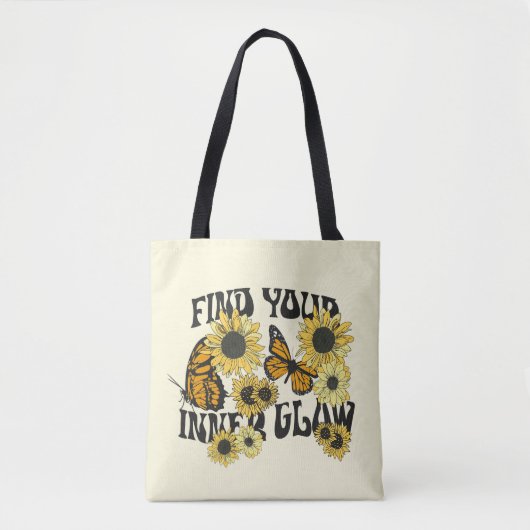 vlinder | Zoek uw binnenste gloed Tote Bag (Voorkant)