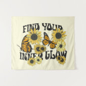  vlinder | Zoek uw binnenste gloed Wandkleed (Voorkant (horizontaal))