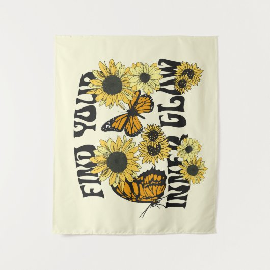  vlinder | Zoek uw binnenste gloed Wandkleed (Voorkant)