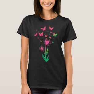 Vlinder Zomer Paardebloem Bloem Vlinder T-shirt