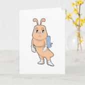 Vlinder zonder Vleugels Kaart (Gele Bloem)