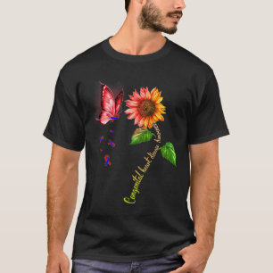 Vlinder Zonnebloem Aangeboren Hartafwijking Bewust T-shirt