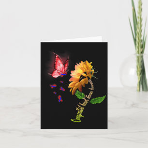 Vlinder zonnebloem congenitale hartziekte bewust kaart