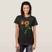 Vlinder Zonnebloem CRPS Awareness 1 T-shirt (Voorkant volledig)