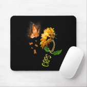 Vlinder Zonnebloem CRPS Awareness Muismat (Met muis)