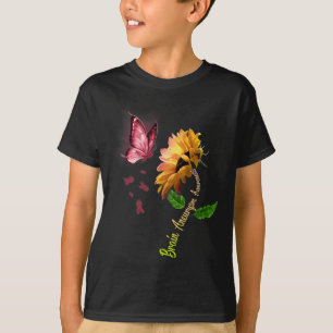 Vlinder Zonnebloem Hersenaneurysma Bewustzijn 1 T-shirt