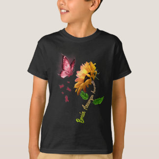 Vlinder Zonnebloem Hersenaneurysma Bewustzijn 1 T-shirt