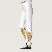 Vlinder & Zonnebloem Leggings – Levendig en Stijl (Links)