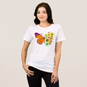 Vlinder & Zonnebloem Tuin Shirt (Voorkant volledig)