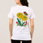 Vlinder & Zonnebloem Tuin Shirt (Achterkant)