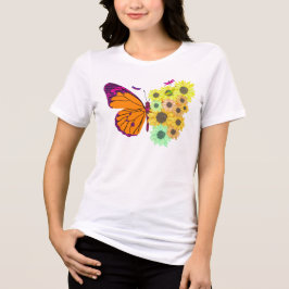Vlinder & Zonnebloem Tuin Shirt