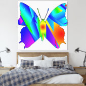 Vlinder Zonsondergang Uitgerekte Canvasprint Canvas Afdruk (Insitu (Slaapkamer))