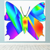 Vlinder Zonsondergang Uitgerekte Canvasprint Canvas Afdruk (Insitu (Houten vloer))