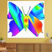 Vlinder Zonsondergang Uitgerekte Canvasprint Canvas Afdruk (Insitu (Woonkamer))