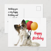 Vlinderaar Hond Verjaardagskaart Briefkaart (Voorkant / Achterkant)