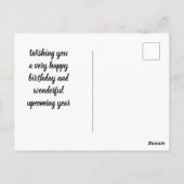 Vlinderaar Hond Verjaardagskaart Briefkaart (Achterkant)