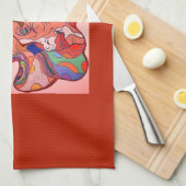 Vlinderblad Portret Keukendoek Theedoek (Quarter Fold)