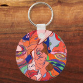 Vlinderblad Portret Sleutelhanger (Achterkant)