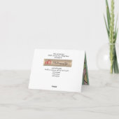 Vlinderblauw op smaragdgroen bedankkaart (Achterkant)