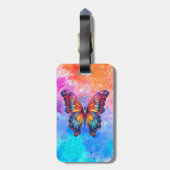 Vlinderblauw Sinaasappels vleugels Bagagelabel (Achterkant verticaal)