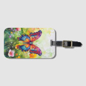 Vlinderblauw Sinaasappels vleugels Bagagelabel (Voorkant (horizontaal))