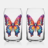 Vlinderblauw Sinaasappels vleugels Blikvorm Glas (Voorkant)