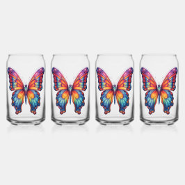 Vlinderblauw Sinaasappels vleugels Blikvorm Glas