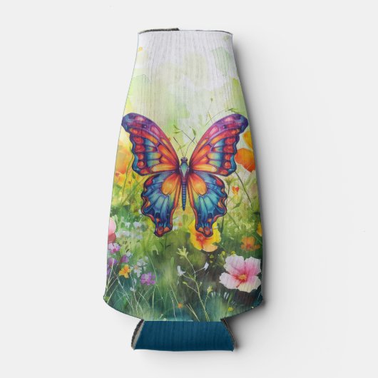 Vlinderblauw Sinaasappels vleugels Flesjeskoeler (Voorkant)