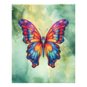 Vlinderblauw Sinaasappels vleugels Foto Afdruk (Voorkant)