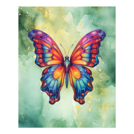 Vlinderblauw Sinaasappels vleugels Foto Afdruk