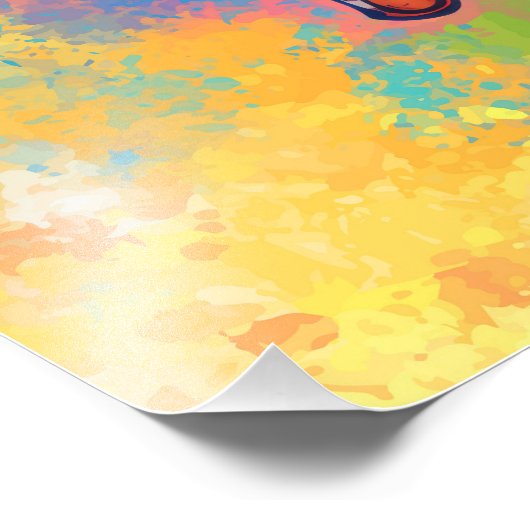 Vlinderblauw Sinaasappels vleugels Foto Afdruk (Hoek)