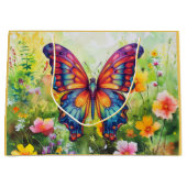 Vlinderblauw Sinaasappels vleugels Groot Cadeauzakje (Voorkant)