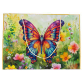 Vlinderblauw Sinaasappels vleugels Groot Cadeauzakje (Achterkant)