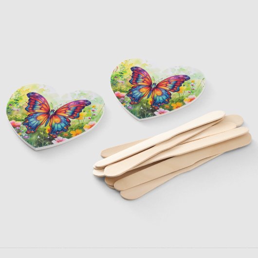 Vlinderblauw Sinaasappels vleugels Handwaaier (Niet-gemonteerd)