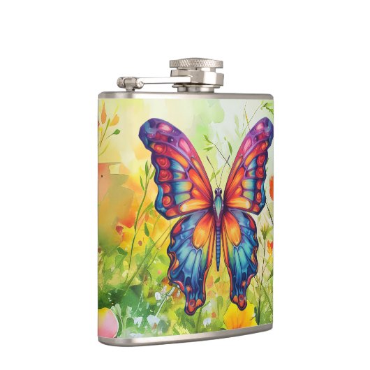 Vlinderblauw Sinaasappels vleugels Heupfles (Rechts)