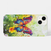 Vlinderblauw Sinaasappels vleugels iPhone Hoesje (Achterkant horizontaal)