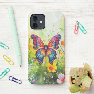 Vlinderblauw Sinaasappels vleugels iPhone 12 Hoesje