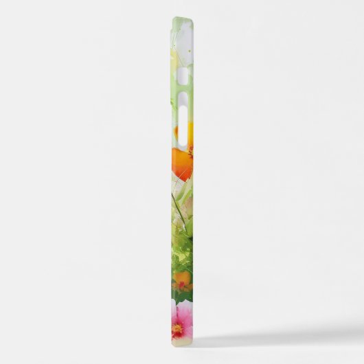 Vlinderblauw Sinaasappels vleugels iPhone Hoesje (Linkerkant)