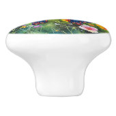 Vlinderblauw Sinaasappels vleugels Keramische Knop (Zijkant)