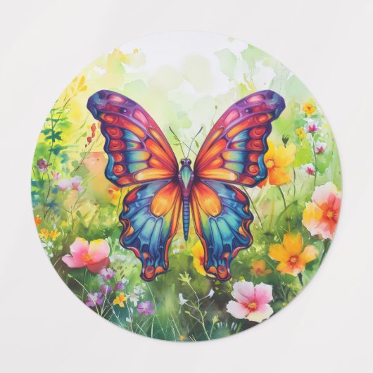 Vlinderblauw Sinaasappels vleugels kleding Labels (Design 2)