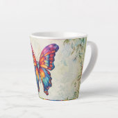 Vlinderblauw Sinaasappels vleugels Latte Mok (Rechterhoek)