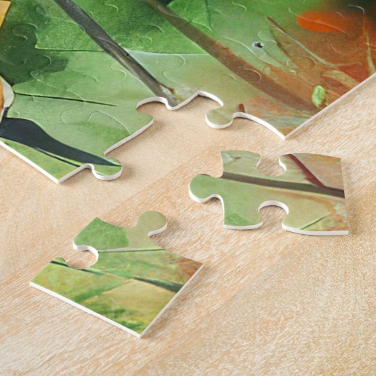 Vlinderblauw Sinaasappels vleugels Legpuzzel (Zijkant)