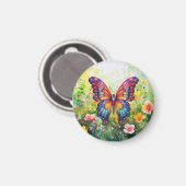 Vlinderblauw Sinaasappels vleugels Magneet (Voorkant / Achterkant)