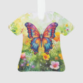 Vlinderblauw Sinaasappels vleugels Ornament (achterkant)