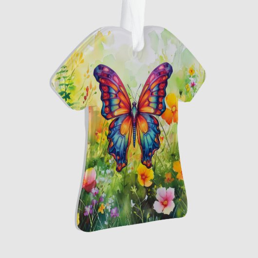 Vlinderblauw Sinaasappels vleugels Ornament (voorkant)