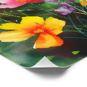 Vlinderblauw Sinaasappels vleugels Perfect Poster (Hoek)